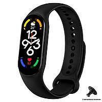 Ремінець Prime для Xiaomi Mi Band 7, з металевою кнопкою і фіксатором капсули, Black (23)