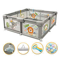 Ігровий манеж для дітей LEOBRO "Король лісу" 150 x 180 см (LB-1005)