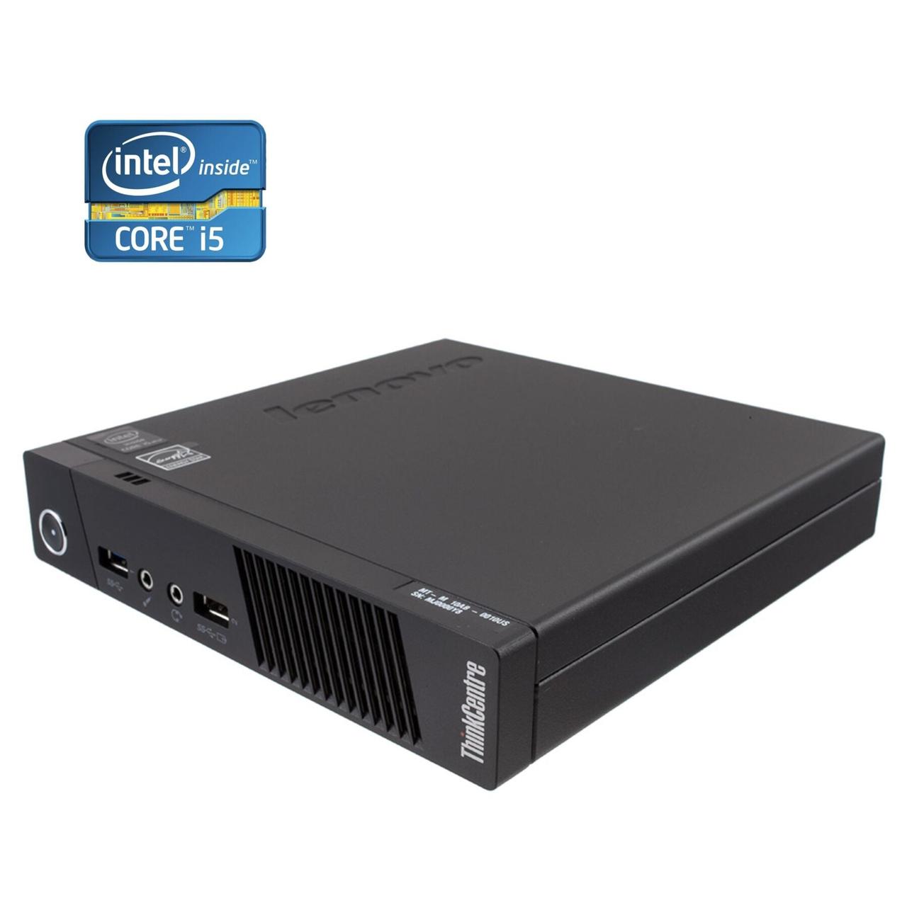 Неттоп Б-клас Lenovo ThinkCentre M93p Tiny USFF/ Core i5-4570S/ 8 GB RAM/ 256 GB SSD/ HD 4600