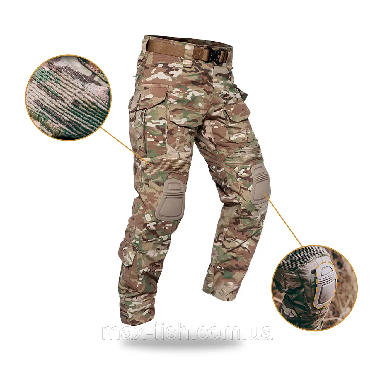 Штани з наколінниками G3 розмір M мультикам вставка гармошка, фото 1