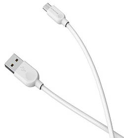 Кабель BOROFONE BX14 USB to Micro 2.4A, 2m, PVC, TPE connectors, White