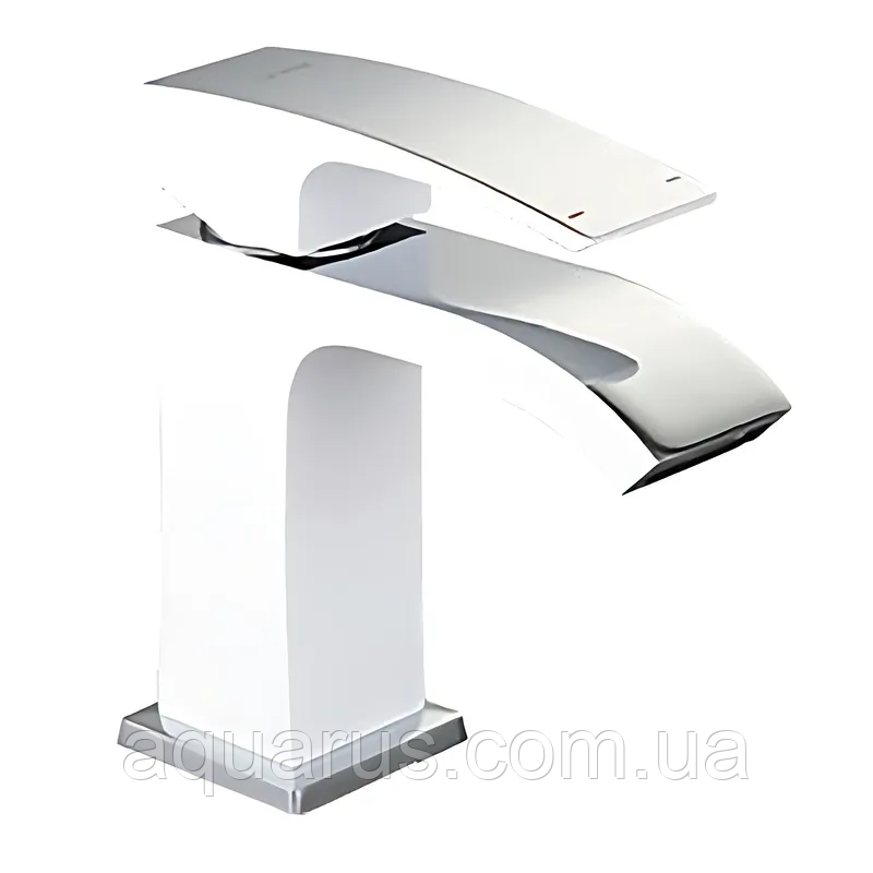 Змішувач для умивальника Koer KB-12007-04 (Колір хром+білий) (KR5151)