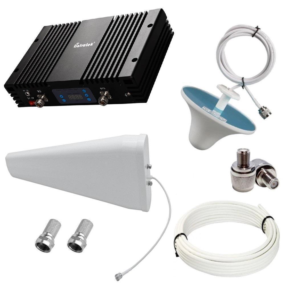 Репітер підсилювач мобільного зв'язку і інтернету Lintratek KW23F-GDW GSM 3G 4G 900 1800 2100 МГц (12/3 дБі), фото 1