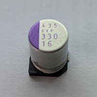 Конденсатор 330µF 16V SMD 10x12 5мм SVP набір 10 шт танталовий елемент для електроніки та ремонту