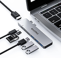 Концентратор GIISSMO 4704 USB Type-C багатопортовий хаб адаптер для підключення периферії до ноутбука