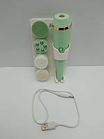 Щітка для очищення обличчя 10899 електрична вібромасажна силіконова м'який пілінг догляд за шкірою