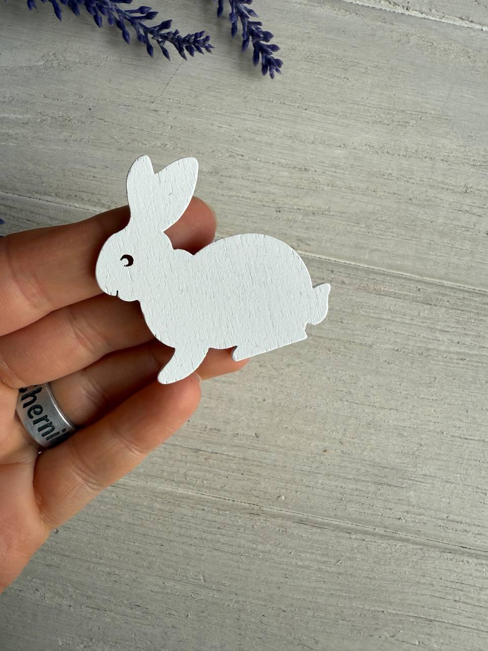 Прикраса " Кролик " білий 7 шт