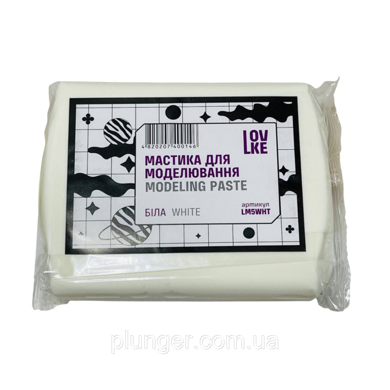 Цукрова Мастика для моделювання біла, 500 г, Lovke, фото 1