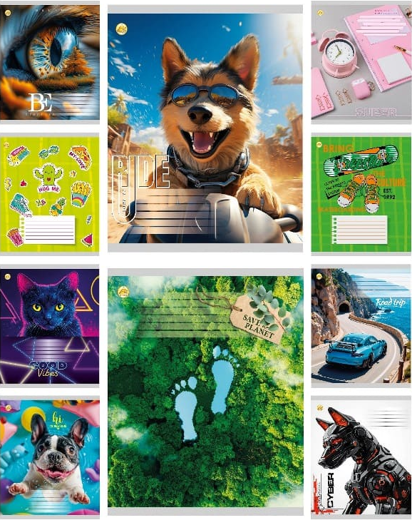 Зошит 24арк. кліт. /ТВ/ "Мікс 3" №ТА61308(20)(320), фото 1