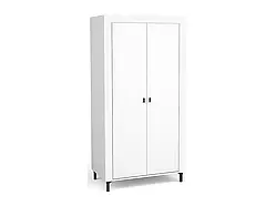 Современный двухдверный шкаф для одежды Mossa MO1, белый / дуб виски