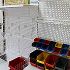 Стенд перфорований 2350х950 мм, приставний стелаж Рістел, торговий стелаж з перфорацією, перфорована вітрина торгова, стійка, фото 7