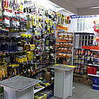 Стенд перфорований 2350х950 мм, приставний стелаж Рістел, торговий стелаж з перфорацією, перфорована вітрина торгова, стійка, фото 9