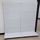 Стенд перфорований 2350х950 мм, приставний стелаж Рістел, торговий стелаж з перфорацією, перфорована вітрина торгова, стійка, фото 6