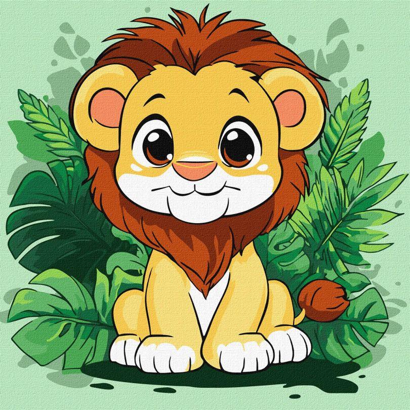 Картина за номерами Ідейка Веселе левеня ©art_selena_ua (KHO1272) 30 х 30 см, фото 1