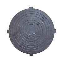 Кришка легкого люка полімерпіщана чорна Д - 590 мм
