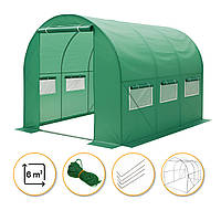 Садова теплиця парник LEOBRO Garden 3x2м 6м2 Green (LB-G101-GRN)