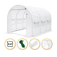 Садова теплиця парник LEOBRO Garden 6м2 2Х3м White (LB-G101-WHT)