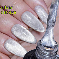 Кришталева кішка срібло гель лак кошаче око Crystal Cat Eye Starlet 7мл №13
