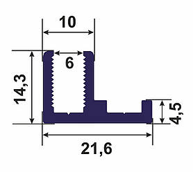 Стартовий профіль SHUP-1 системи для укладки плитки без клею БП 3,0 м