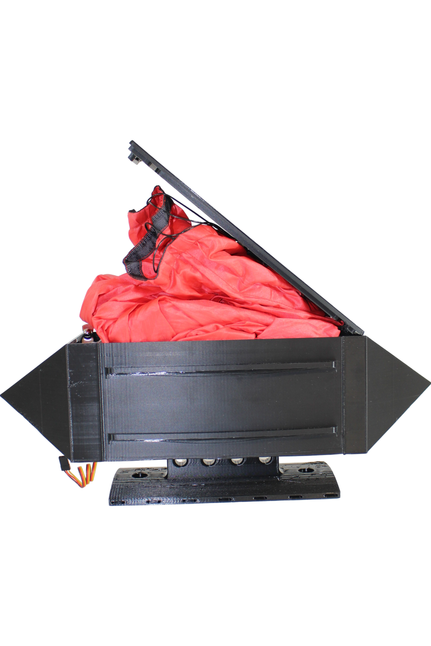 Автономна парашутна система посадки контейнерного типу для зовнішньої установки на БПЛА літакового та коптерного типу., фото 1