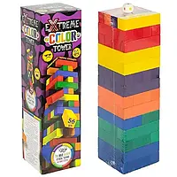 Настільна гра 56 дет. Дженга Vega extreme color Тower Danko Toys