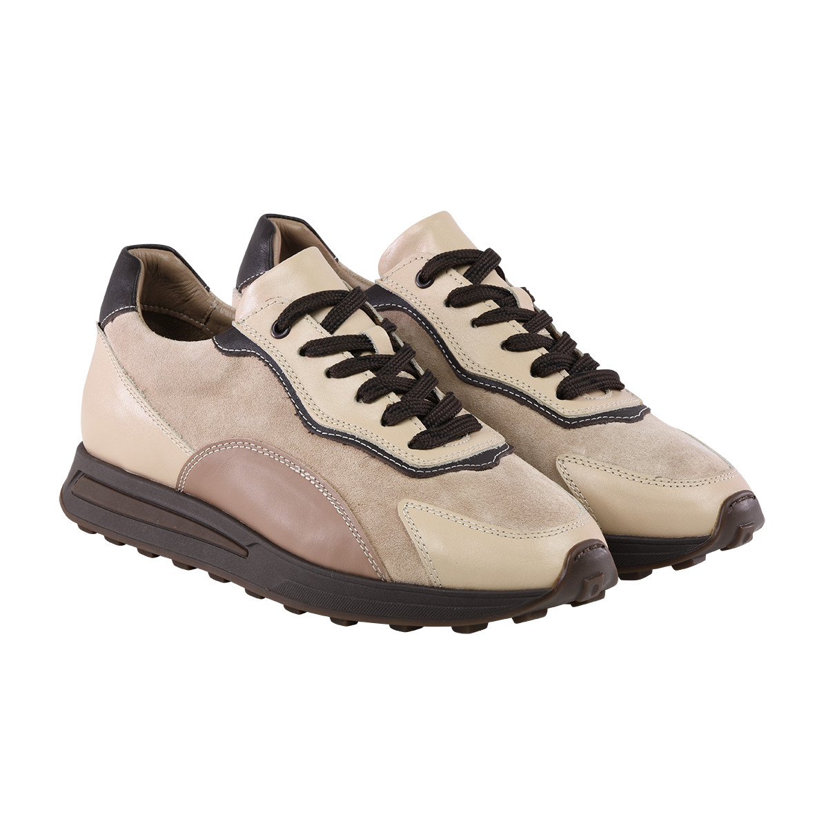 Жіночі кросівки Etor-9728 batal беж+темно-бежевий