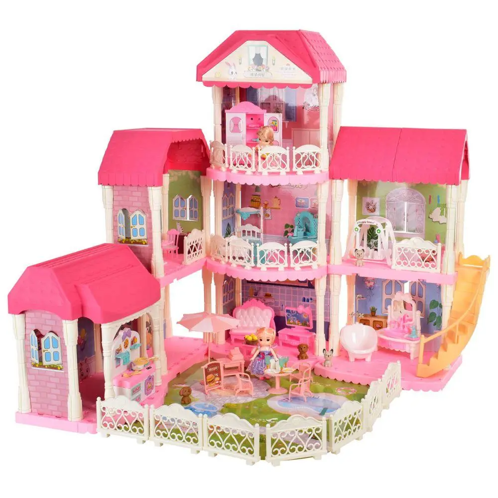 Будиночок з ляльками Fairy Care, меблями та аксесуарами, 3 поверхи, 70*70*73см, 7003, фото 1