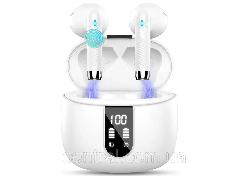 Бездротові навушники Drsaec J55 з 4 мікрофонами ENC, Bluetooth 5.4, з шумозаглушенням і глибокими басами, фото 1