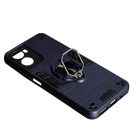 Чохол Antishock з кільцем-підставкою для Motorola G06 Dark Blue, фото 2