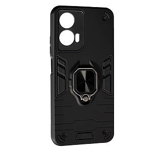 Чохол Antishock з кільцем-підставкою для Motorola G35 Black