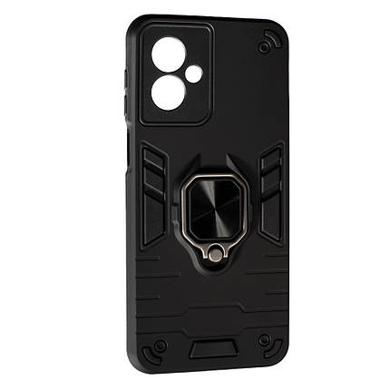 Чохол Antishock з кільцем-підставкою для Motorola G55 Black, фото 1