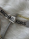 Сумка жіноча Michael Kors Jet Set Charm сірий на широкому ремені Майкл Корс, фото 4