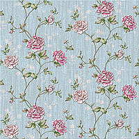 Самоклейна панель 3D "Блакитні троянди Royal", 700 × 770 мм розкіш і чарівність для стін