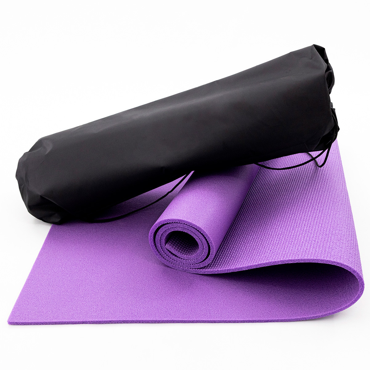Коврик для йоги, фітнесу та спорту (каремат спортивний) OSPORT Спорт 8мм + чохол (n-0008) Фіолетовий, фото 1