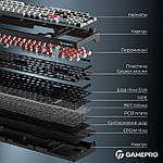 Клавіатура бездротова GamePro Asgard Drakkar Keychron Super Red Switch Black (MK305BK), фото 8
