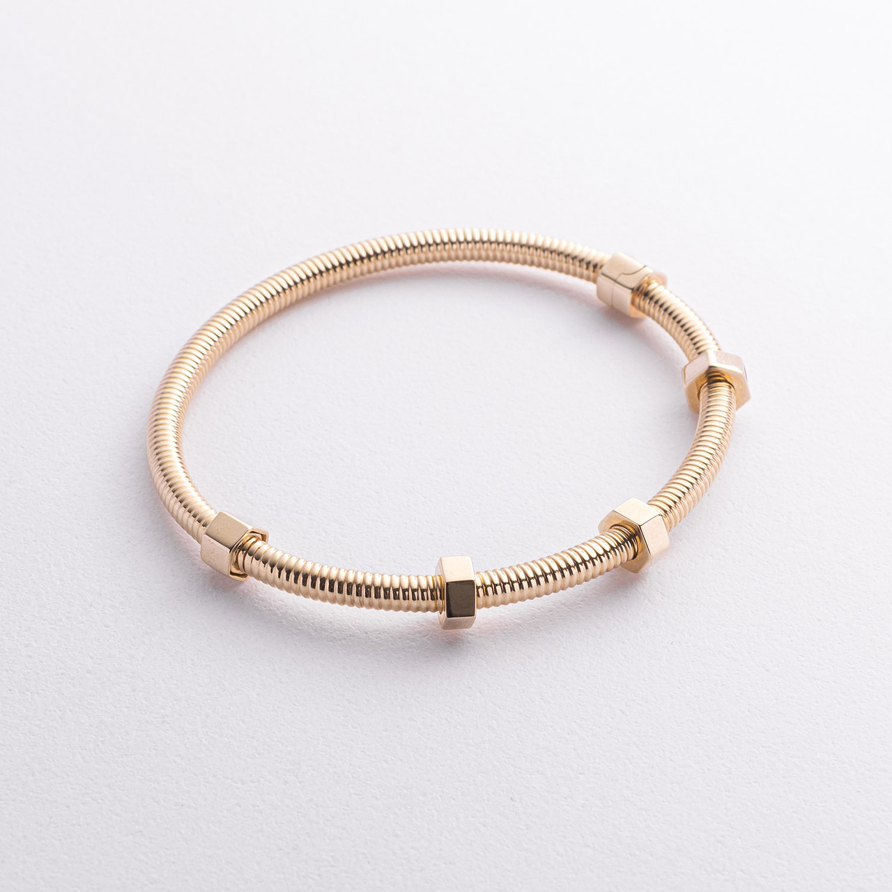 Жорсткий браслет "Ecrou" у жовтому золоті б05420