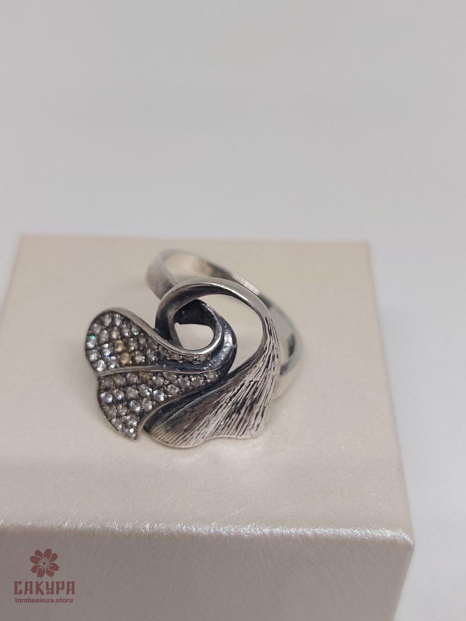 Срібна Каблучка зі вставкою цирконій, фото 1