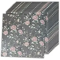 Самоклейна панель 3D "Сірі Троянди Royal", 700 × 770 мм розкіш і спокій для стін