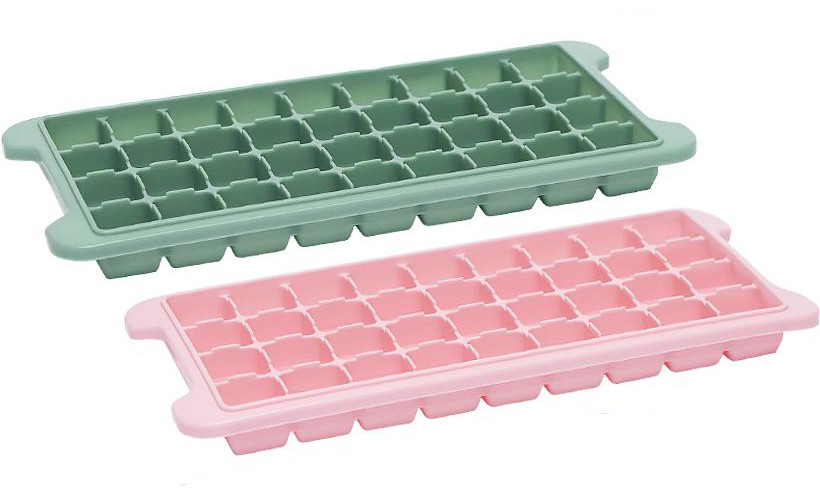 Форма для льоду силіконова "Кубики" на планшеті 36 шт Набір 2 штуки Розмір формочки 26×11,5×2,3 см, фото 1