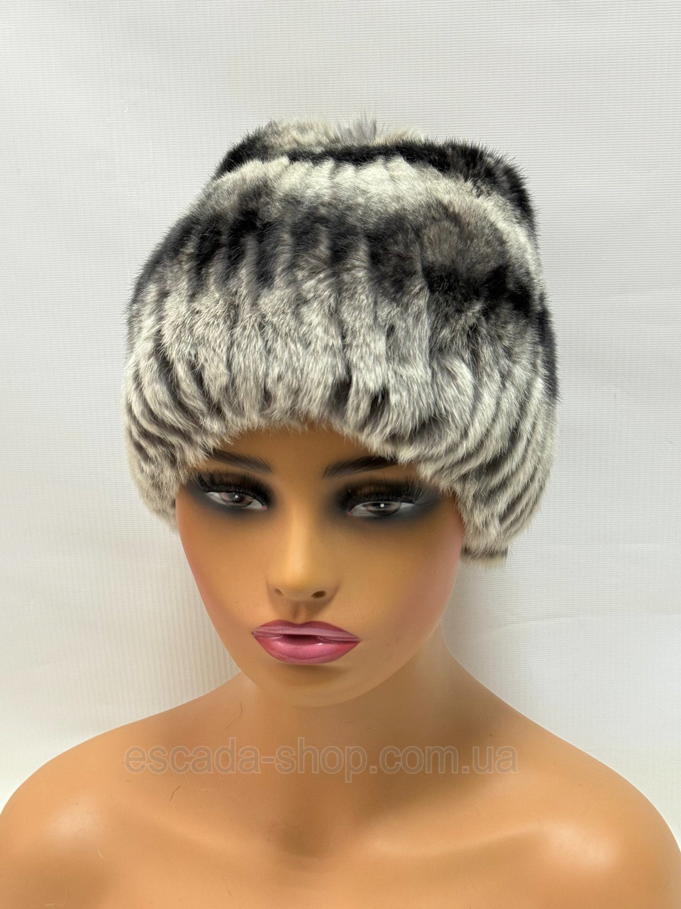 ШАПКА ЖІНОЧА З ХУТРА КРОЛИКА-РЕКСА, фото 1