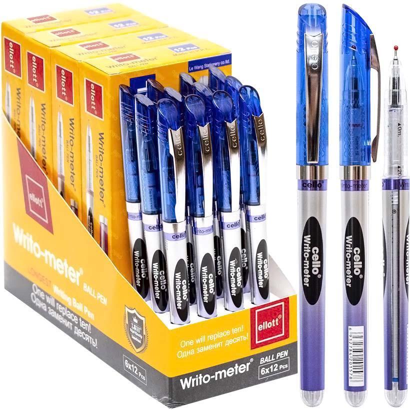 Ручка 10 км кулькова масляна Ellott Writo-meter синя