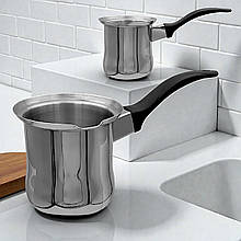 Турка для кави з нержавіючої сталі 400 мл (джезва)