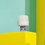 USB LED лампа ліхтарик нічник 1W 6500k біле світло для повербанку ноутбуку ПК, фото 5