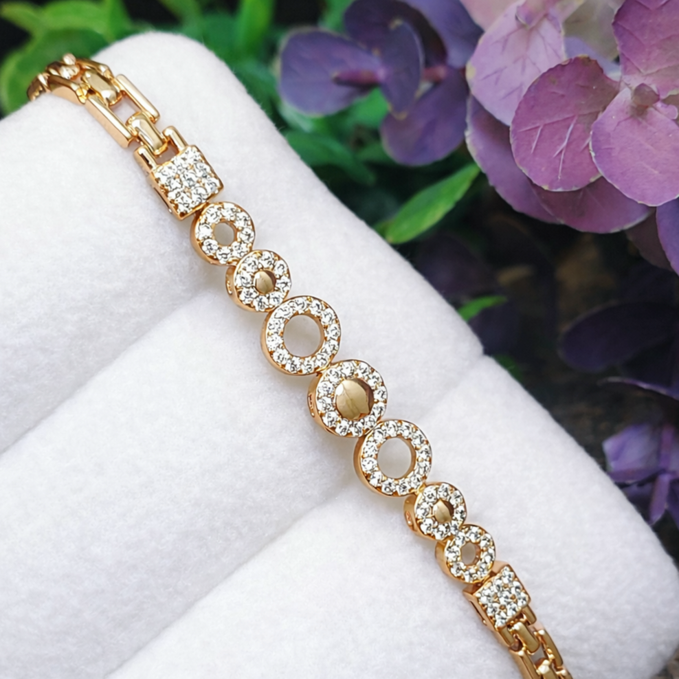 Браслет Xuping Jewelry 4-7мм довжина 17.5-19.5см медичне золото позолота 18К 2383