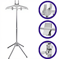 Стійка вішалка для відпарювача одягу, телескопічна для прасування речей парою, висувна 85-160 см, сіра