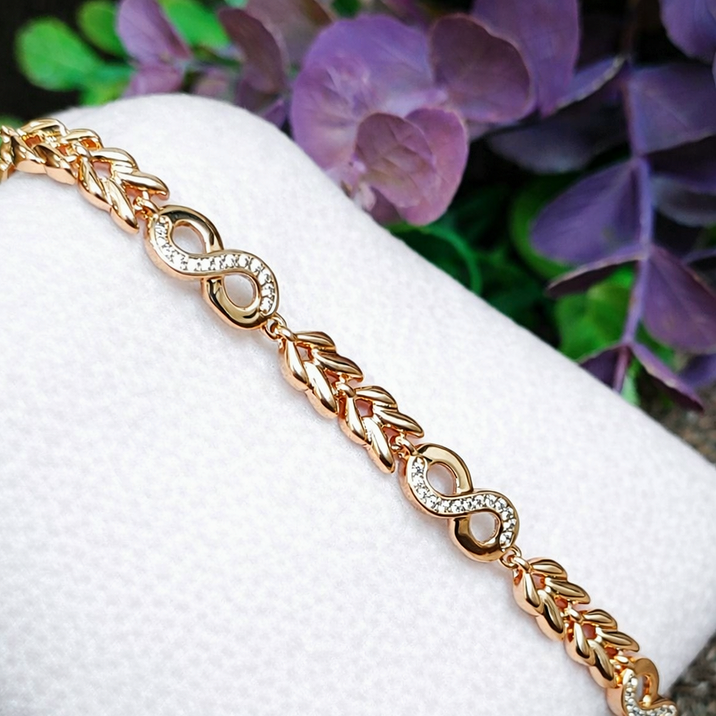 Браслет Xuping Jewelry 5-6мм довжина 17.5-19см медичне золото позолота 18К 2388