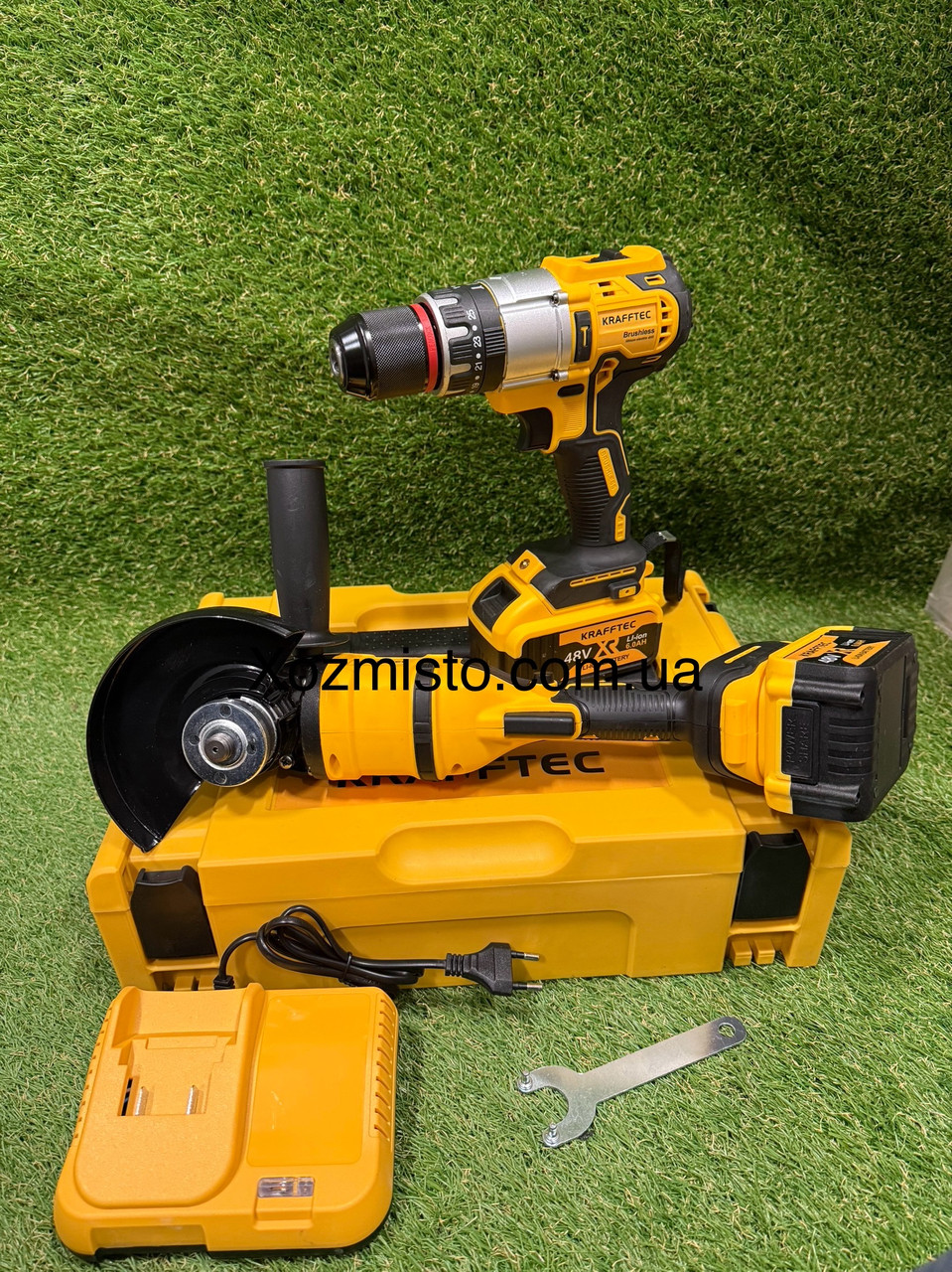 Набір 2в1 АКБ Krafftec Germany  48 V (Шурупокрут DCD565 + Болгарка DCG801) Набір 2в1, фото 1