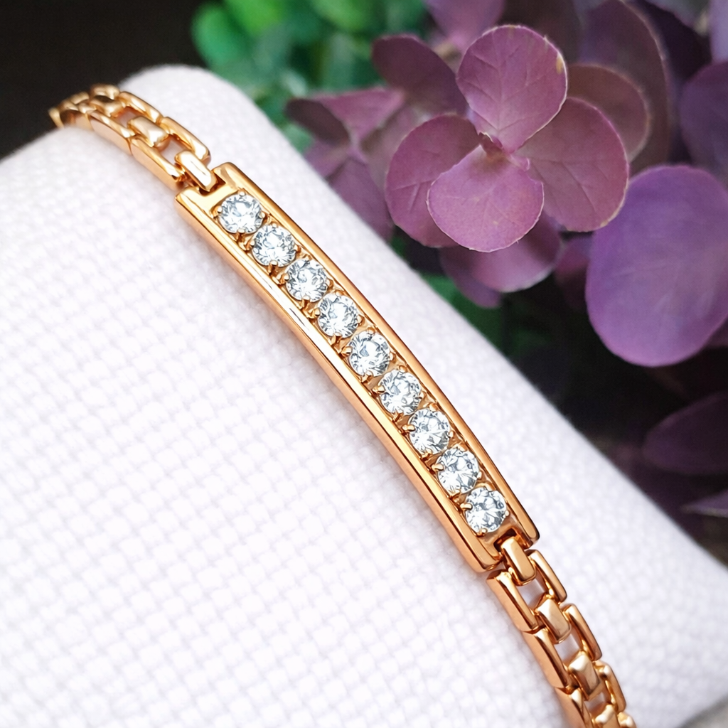 Браслет Xuping Jewelry 4-6мм довжина 18см медичне золото позолота 18К 2382