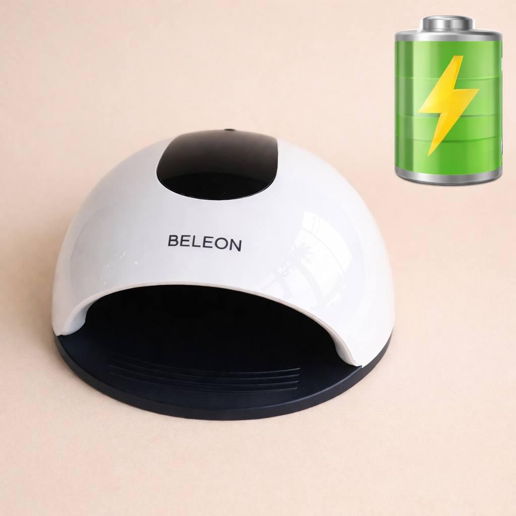 Лампа для сушіння нігтів на акумуляторі BELEON потужністю 128 Вт.