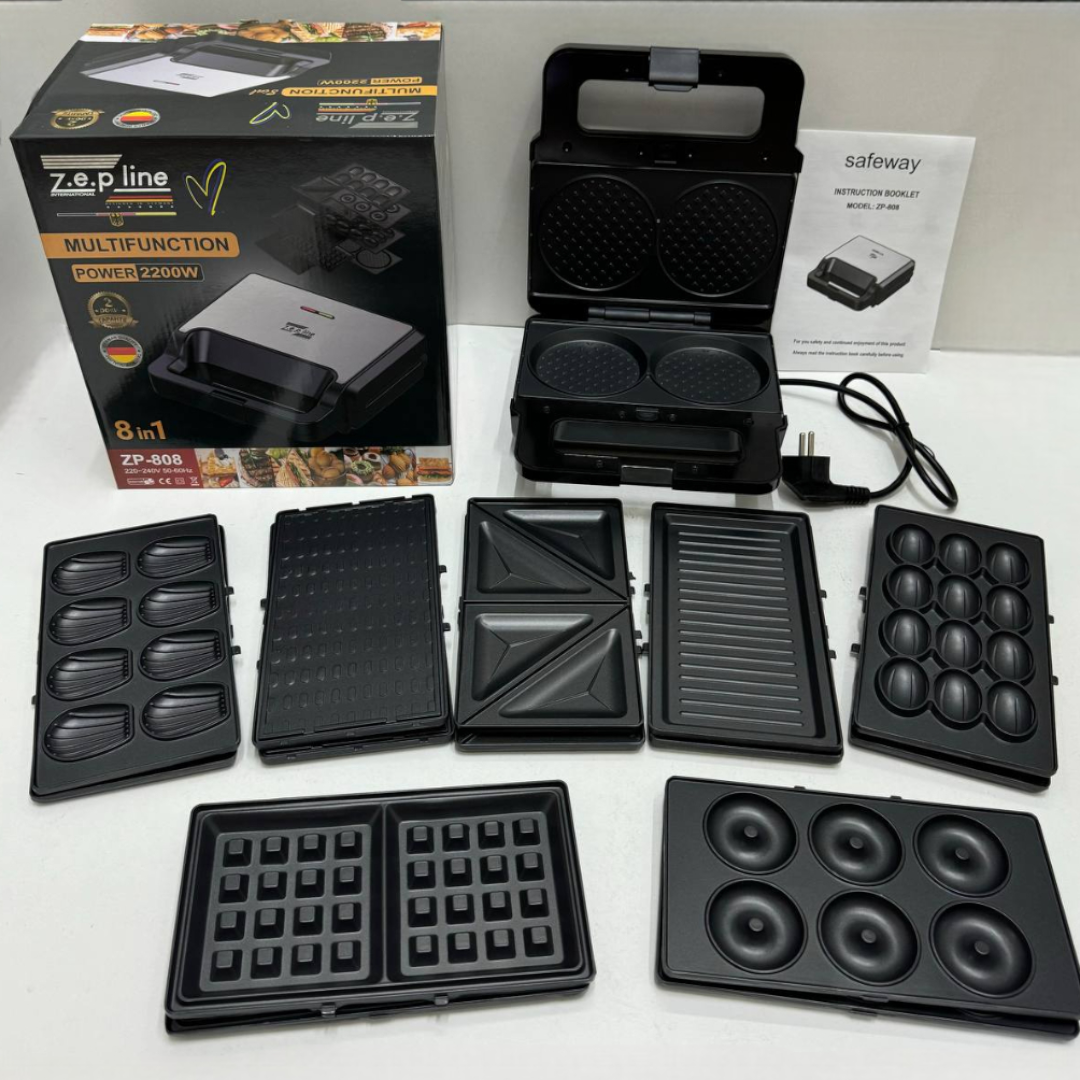 Мультимейкер - Вафельниця 8в1 Zepline ZP-808 2200Вт., фото 1